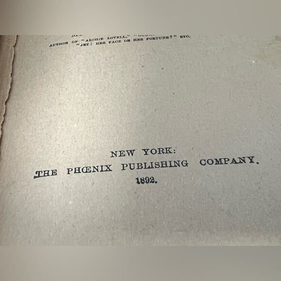 "Vivian, The Beauty" by Annie Edwards New York Lupton Publishing Co 1892 - Picture 6 of 8